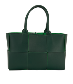 Small Arco Tote, Leather, Green, MII, P/DB, 3*
